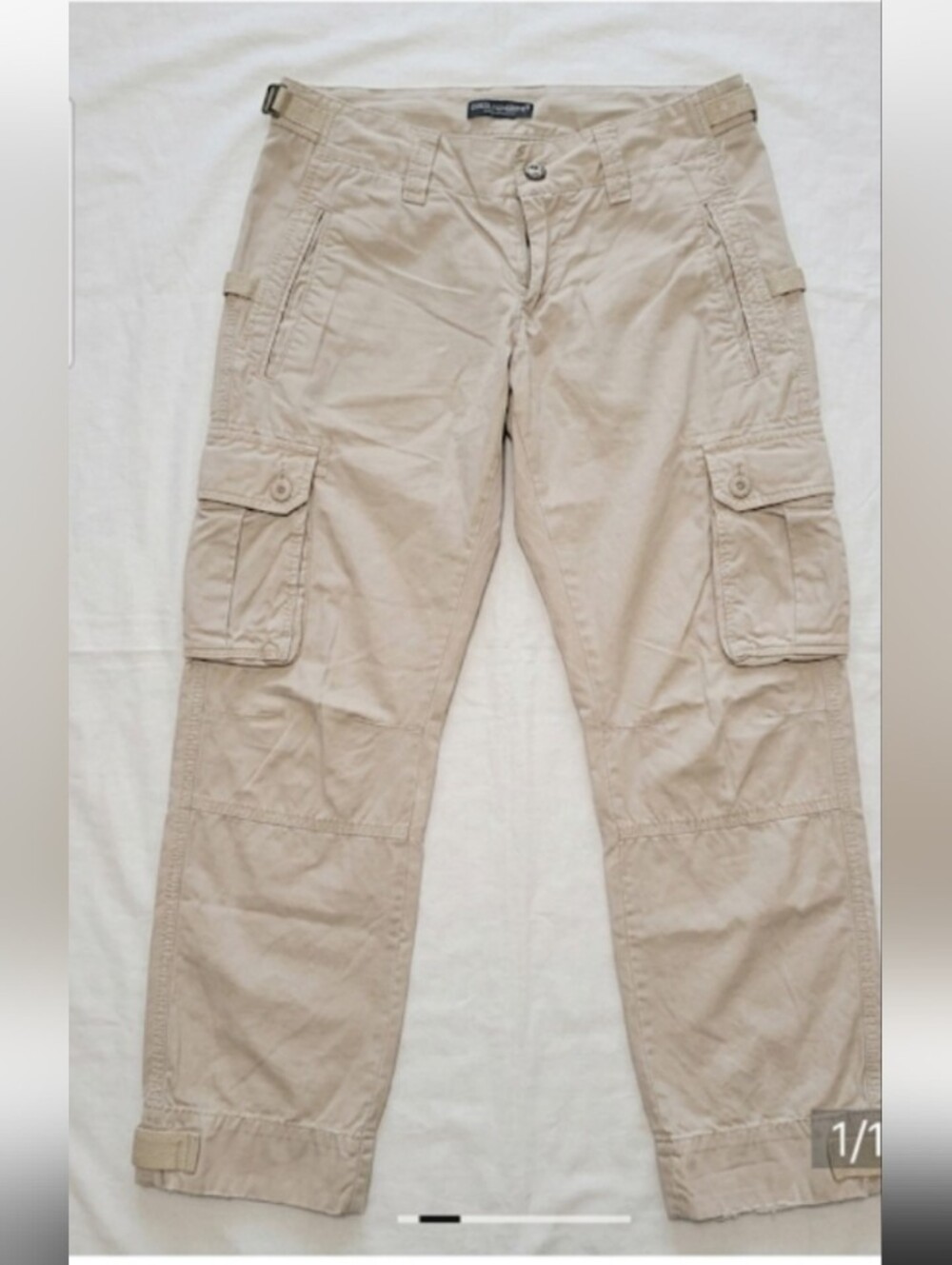 Dolce & Gabbana Men's Tan Cargo Pants Casual Comfort